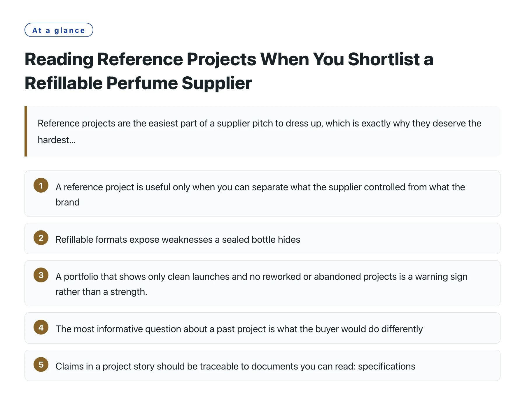 Reading Reference Projects When You Shortlist a Refillable Perfume Supplier——全文要点速览